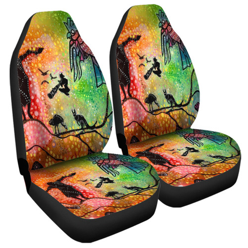Australia Aboriginal Car Seat Covers - The Dream Time Spiritual Colourful Aboriginal Style Acrylic Desgin Car Seat Covers Australia Aboriginal Car Seat Covers - The Dream Time Spiritual Colourful Aboriginal Style Acrylic Desgin Car Seat Covers