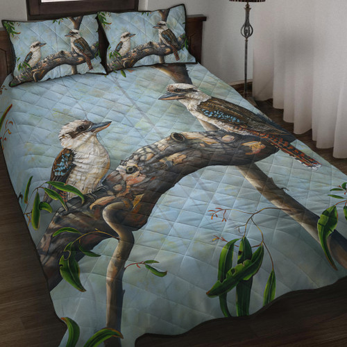 Australia Kookaburra Quilt Bed Set - Laughing Kookaburras Quilt Bed Set