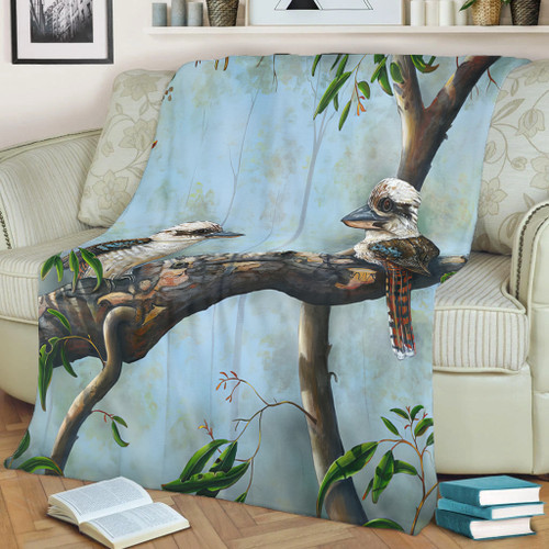 Australia Kookaburra Blanket - Laughing Kookaburras Blanket Australia Kookaburra Blanket - Laughing Kookaburras Blanket