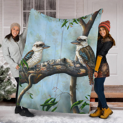 Australia Kookaburra Blanket - Laughing Kookaburras Blanket Australia Kookaburra Blanket - Laughing Kookaburras Blanket