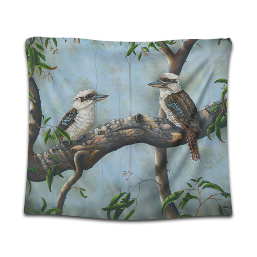 Australia Kookaburra Tapestry - Laughing Kookaburras Tapestry Australia Kookaburra Tapestry - Laughing Kookaburras Tapestry