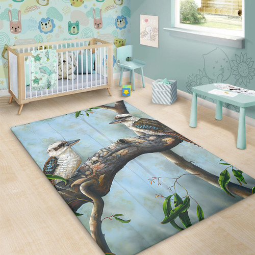 Australia Kookaburra Area Rug - Laughing Kookaburras Area Rug Australia Kookaburra Area Rug - Laughing Kookaburras Area Rug