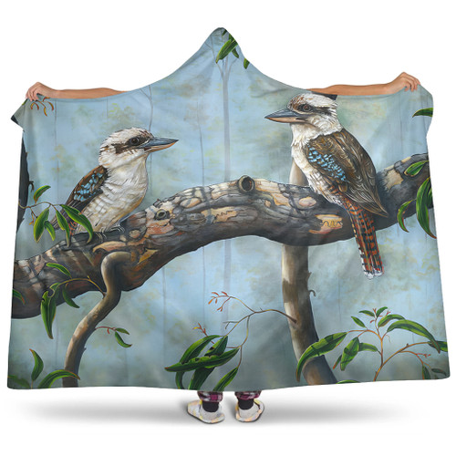 Australia Kookaburra Hooded Blanket - Laughing Kookaburras Hooded Blanket Australia Kookaburra Hooded Blanket - Laughing Kookaburras Hooded Blanket