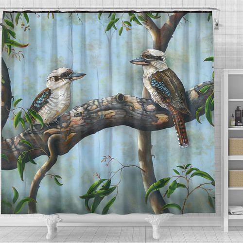 Australia Kookaburra Shower Curtain - Laughing Kookaburras Shower Curtain