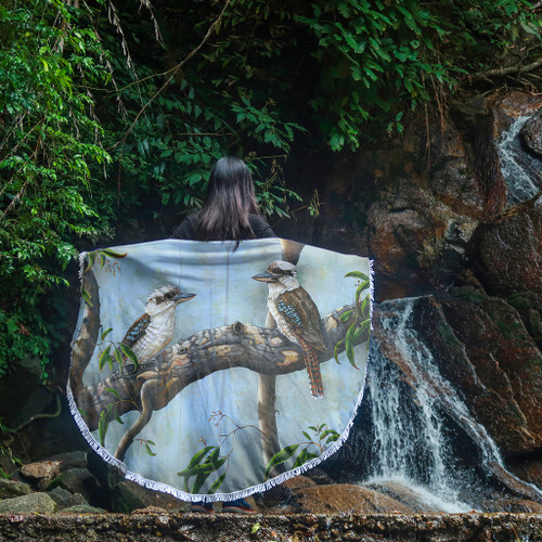 Australia Kookaburra Beach Blanket - Laughing Kookaburras Beach Blanket Australia Kookaburra Beach Blanket - Laughing Kookaburras Beach Blanket
