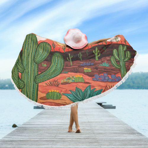 Australia Travelling Beach Blanket - Australian Desert Beach Blanket