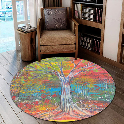 Australia Gumtree Round Rug - Gumtree Dreaming  Round Rug Australia Gumtree Round Rug - Gumtree Dreaming  Round Rug