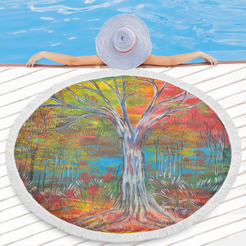 Australia Gumtree Beach Blanket - Gumtree Dreaming  Beach Blanket