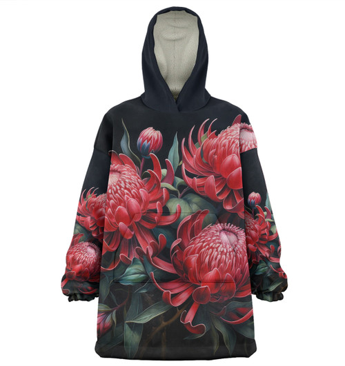 Australia Waratah Snug Hoodie - Red Waratah Flowers Fine Art Ver2 Snug Hoodie