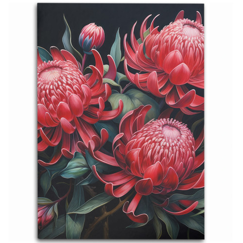Australia Waratah Area Rug - Red Waratah Flowers Fine Art Ver2 Area Rug Australia Waratah Area Rug - Red Waratah Flowers Fine Art Ver2 Area Rug