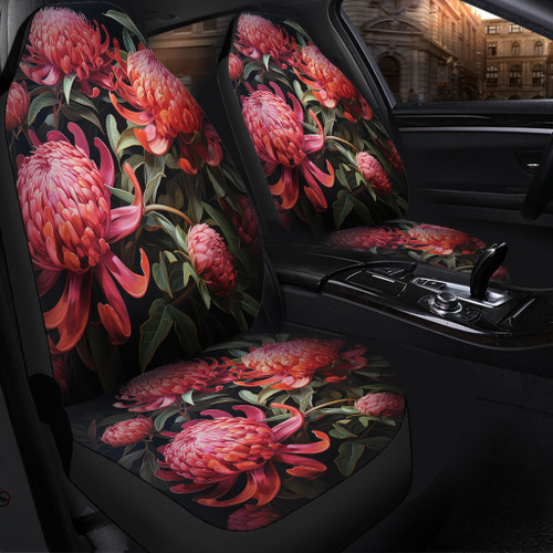 Australia Waratah Car Seat Covers - Red Waratah Flowers Fine Art Ver3 Car Seat Covers
