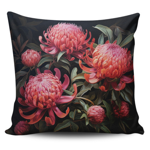 Australia Waratah Pillow Covers - Red Waratah Flowers Fine Art Ver3 Pillow Covers Australia Waratah Pillow Covers - Red Waratah Flowers Fine Art Ver3 Pillow Covers