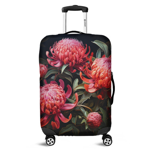 Australia Waratah Luggage Cover - Red Waratah Flowers Fine Art Ver3 Luggage Cover Australia Waratah Luggage Cover - Red Waratah Flowers Fine Art Ver3 Luggage Cover