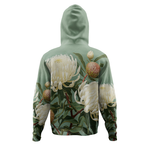Australia Waratah Hoodie - White Waratah Flowers Fine Art Ver1 Hoodie Australia Waratah Hoodie - White Waratah Flowers Fine Art Ver1 Hoodie