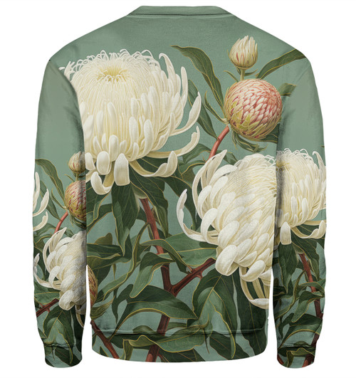 Australia Waratah Sweatshirt - White Waratah Flowers Fine Art Ver1 Sweatshirt Australia Waratah Sweatshirt - White Waratah Flowers Fine Art Ver1 Sweatshirt