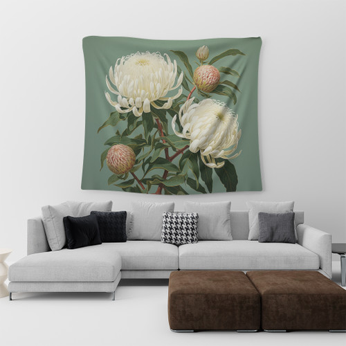 Australia Waratah Tapestry - White Waratah Flowers Fine Art Ver1 Tapestry Australia Waratah Tapestry - White Waratah Flowers Fine Art Ver1 Tapestry