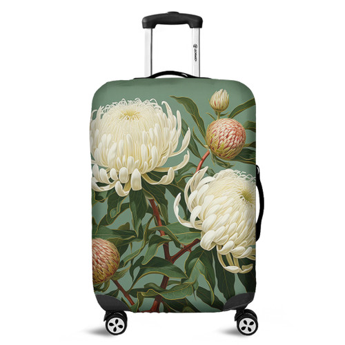Australia Waratah Luggage Cover - White Waratah Flowers Fine Art Ver1 Luggage Cover Australia Waratah Luggage Cover - White Waratah Flowers Fine Art Ver1 Luggage Cover