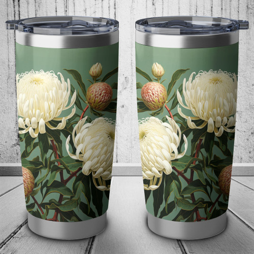 Australia Waratah Tumbler - White Waratah Flowers Fine Art Ver1 Tumbler