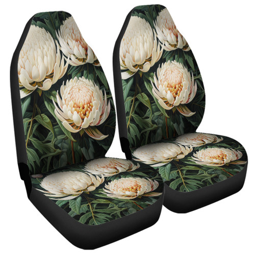 Australia Waratah Car Seat Covers - White Waratah Flowers Fine Art Ver2 Car Seat Covers Australia Waratah Car Seat Covers - White Waratah Flowers Fine Art Ver2 Car Seat Covers