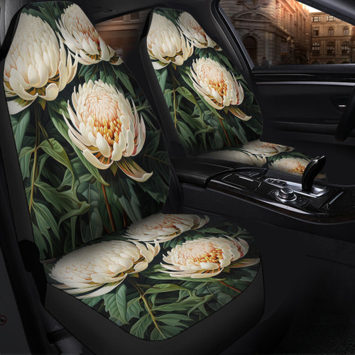 Australia Waratah Car Seat Covers - White Waratah Flowers Fine Art Ver2 Car Seat Covers Australia Waratah Car Seat Covers - White Waratah Flowers Fine Art Ver2 Car Seat Covers