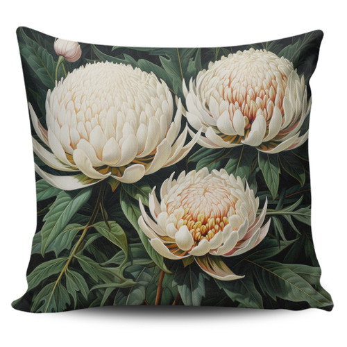 Australia Waratah Pillow Covers - White Waratah Flowers Fine Art Ver2 Pillow Covers Australia Waratah Pillow Covers - White Waratah Flowers Fine Art Ver2 Pillow Covers