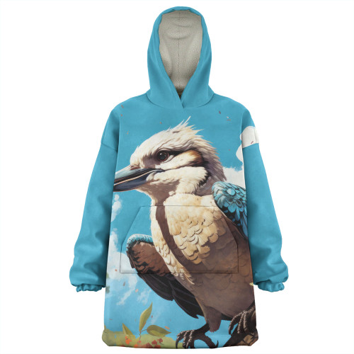 Australia Kookaburra Snug Hoodie - Kookaburra Blue Background Snug Hoodie