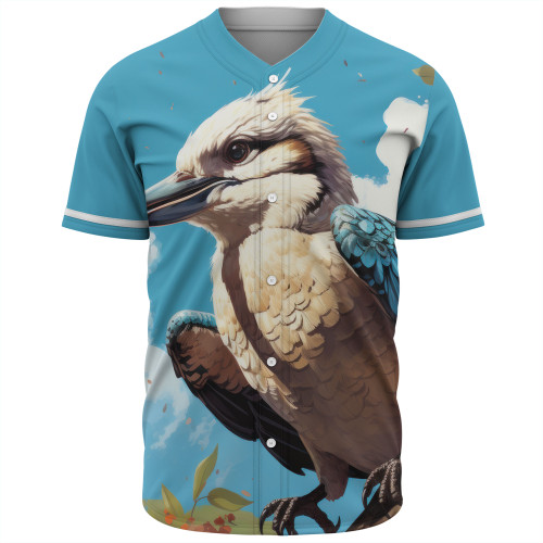 Australia Kookaburra Baseball Shirt - Kookaburra Blue Background Baseball Shirt
