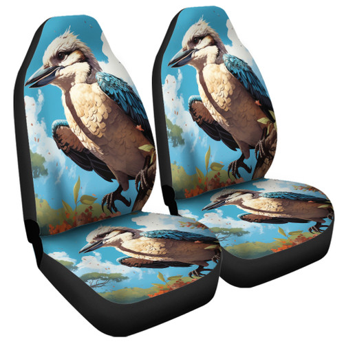 Australia Kookaburra Car Seat Covers - Kookaburra Blue Background Car Seat Covers Australia Kookaburra Car Seat Covers - Kookaburra Blue Background Car Seat Covers