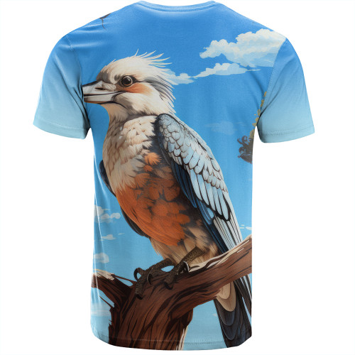 Australia Kookaburra T-shirt - Kookaburra With Blue Sky T-shirt Australia Kookaburra T-shirt - Kookaburra With Blue Sky T-shirt
