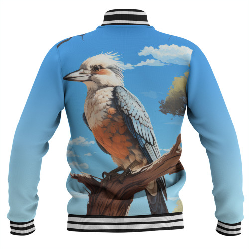 Australia Kookaburra Baseball Jacket - Kookaburra With Blue Sky Baseball Jacket Australia Kookaburra Baseball Jacket - Kookaburra With Blue Sky Baseball Jacket