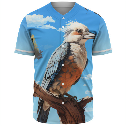 Australia Kookaburra Baseball Shirt - Kookaburra With Blue Sky Baseball Shirt