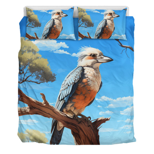 Australia Kookaburra Bedding Set - Kookaburra With Blue Sky Bedding Set Australia Kookaburra Bedding Set - Kookaburra With Blue Sky Bedding Set