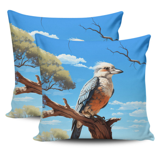 Australia Kookaburra Pillow Covers - Kookaburra With Blue Sky Pillow Covers Australia Kookaburra Pillow Covers - Kookaburra With Blue Sky Pillow Covers