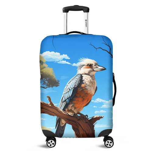 Australia Kookaburra Luggage Cover - Kookaburra With Blue Sky Luggage Cover