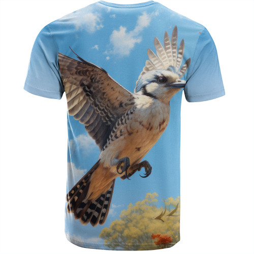 Australia Kookaburra T-shirt - Flying Kookaburra with Blue Sky T-shirt Australia Kookaburra T-shirt - Flying Kookaburra with Blue Sky T-shirt