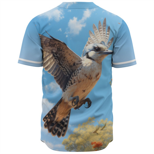 Australia Kookaburra Baseball Shirt - Flying Kookaburra with Blue Sky Baseball Shirt Australia Kookaburra Baseball Shirt - Flying Kookaburra with Blue Sky Baseball Shirt
