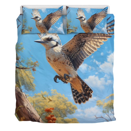 Australia Kookaburra Bedding Set - Flying Kookaburra with Blue Sky Bedding Set Australia Kookaburra Bedding Set - Flying Kookaburra with Blue Sky Bedding Set
