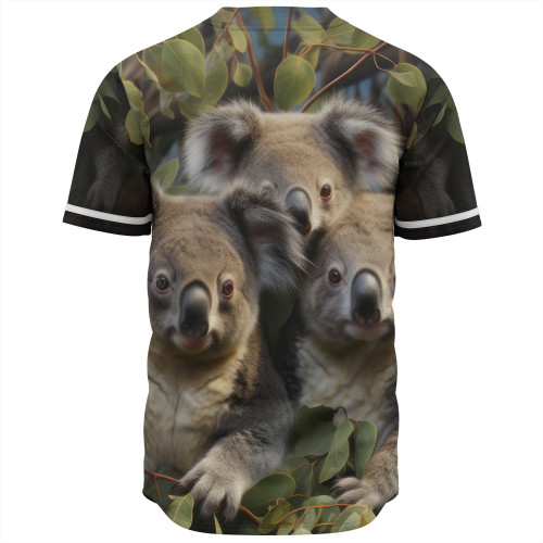 Australia Koala Baseball Shirt - Three Koalas with Gum Trees Ver1 Baseball Shirt Australia Koala Baseball Shirt - Three Koalas with Gum Trees Ver1 Baseball Shirt