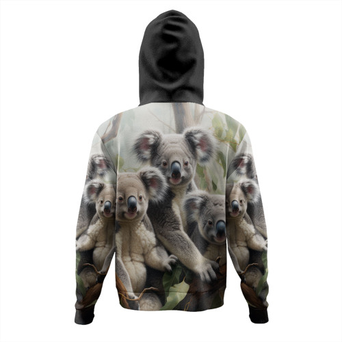 Australia Koala Hoodie - Three Koalas with Gum Trees Ver2 Hoodie Australia Koala Hoodie - Three Koalas with Gum Trees Ver2 Hoodie