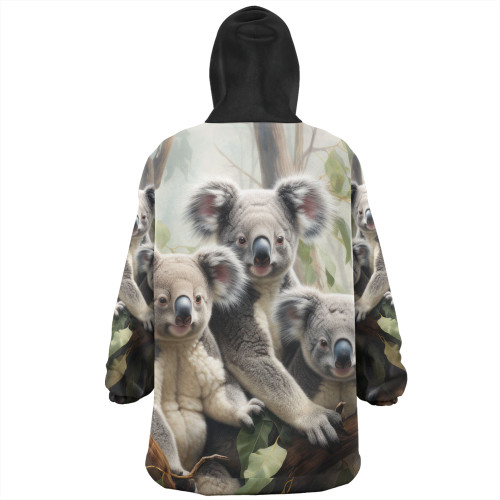Australia Koala Snug Hoodie - Three Koalas with Gum Trees Ver2 Snug Hoodie Australia Koala Snug Hoodie - Three Koalas with Gum Trees Ver2 Snug Hoodie