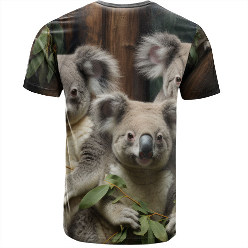 Australia Koala T-shirt - Three Koalas with Gum Trees Ver3 T-shirt Australia Koala T-shirt - Three Koalas with Gum Trees Ver3 T-shirt