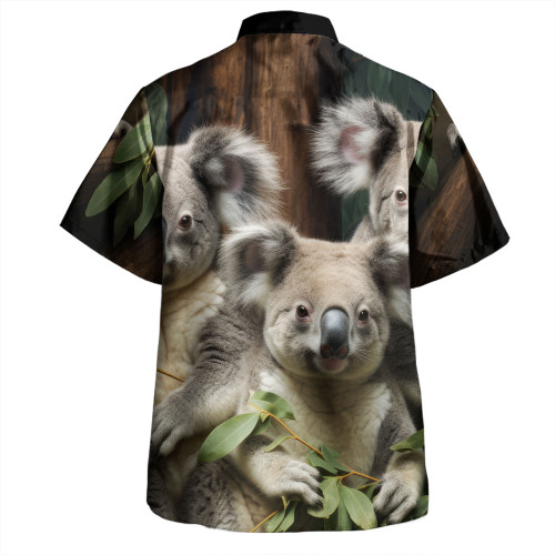 Australia Koala Hawaiian Shirt - Three Koalas with Gum Trees Ver3 Hawaiian Shirt Australia Koala Hawaiian Shirt - Three Koalas with Gum Trees Ver3 Hawaiian Shirt