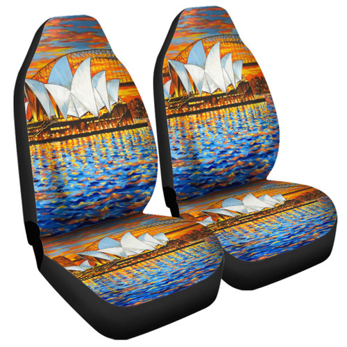 Sydney Travelling Car Seat Covers - Sydney Opera House Oil Painting Art Car Seat Covers
