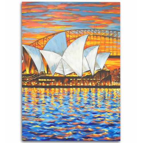 Sydney Travelling Area Rug - Sydney Opera House Oil Painting Art Area Rug Sydney Travelling Area Rug - Sydney Opera House Oil Painting Art Area Rug