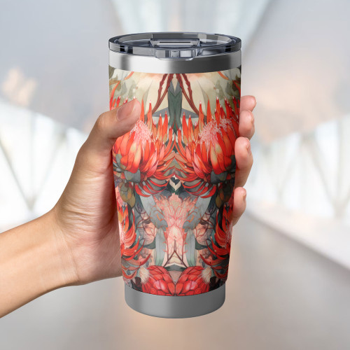 Australia Waratah Tumbler - Red Orange Waratah Flowers Art Tumbler Australia Waratah Tumbler - Red Orange Waratah Flowers Art Tumbler