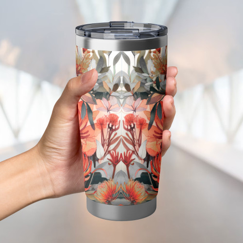 Australia Waratah Tumbler - Red Orange Waratah Flowers Art Tumbler Australia Waratah Tumbler - Red Orange Waratah Flowers Art Tumbler