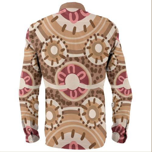 Australia Aboriginal Long Sleeve Shirts - Aboriginal Dot Art Style Painting Inspired Long Sleeve Shirts Australia Aboriginal Long Sleeve Shirts - Aboriginal Dot Art Style Painting Inspired Long Sleeve Shirts