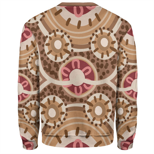 Australia Aboriginal Sweatshirt - Aboriginal Dot Art Style Painting Inspired Sweatshirt Australia Aboriginal Sweatshirt - Aboriginal Dot Art Style Painting Inspired Sweatshirt