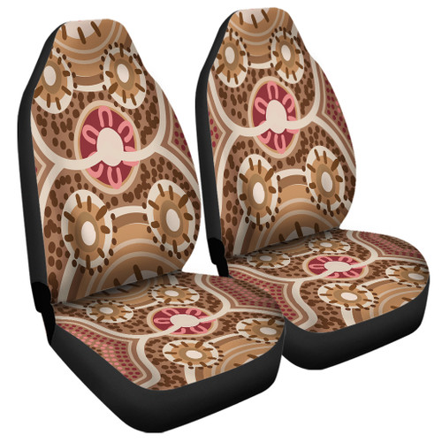 Australia Aboriginal Car Seat Covers - Aboriginal Dot Art Style Painting Inspired Car Seat Covers Australia Aboriginal Car Seat Covers - Aboriginal Dot Art Style Painting Inspired Car Seat Covers