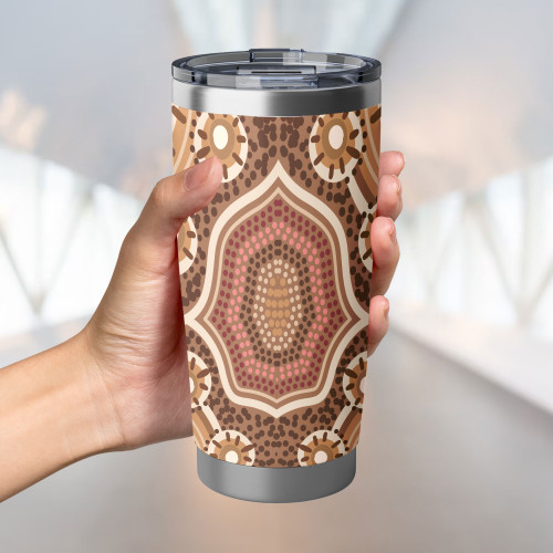 Australia Aboriginal Tumbler - Aboriginal Dot Art Style Painting Inspired Tumbler Australia Aboriginal Tumbler - Aboriginal Dot Art Style Painting Inspired Tumbler